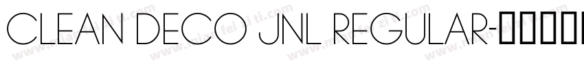Clean Deco JNL Regular字体转换